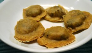 Spinach & Mushroom filled Almond Ravioli 3